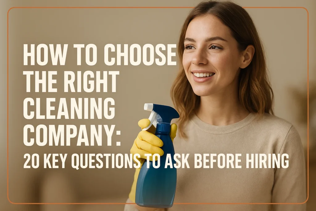 How to Choose the Right Cleaning Company: 20 Key Questions to Ask Before Hiring