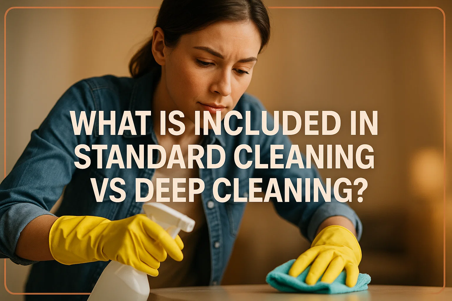 What is included in standard cleaning vs deep cleaning?